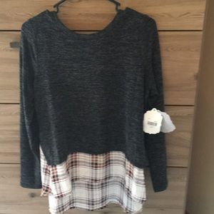 Altar’d State Sweater/Blouse - Charcoal - Med NWT
